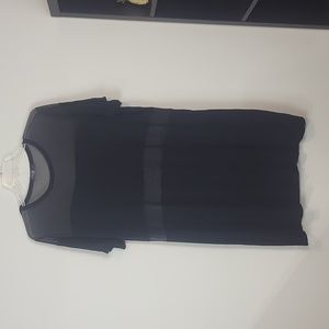 MISSQUIDED Black Sheer Mesh Insert T-Shirt Dress Coverup